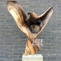 Outdoor metal animal statue bronze abstract eagle sculpture